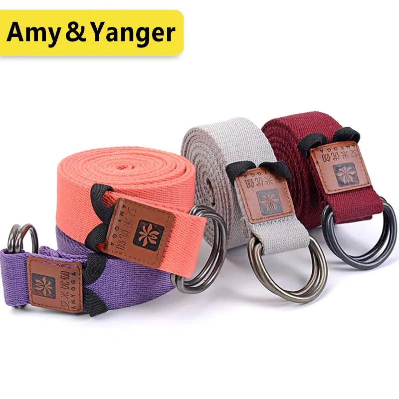 Premium Bomull Yogabelte med D-Ring