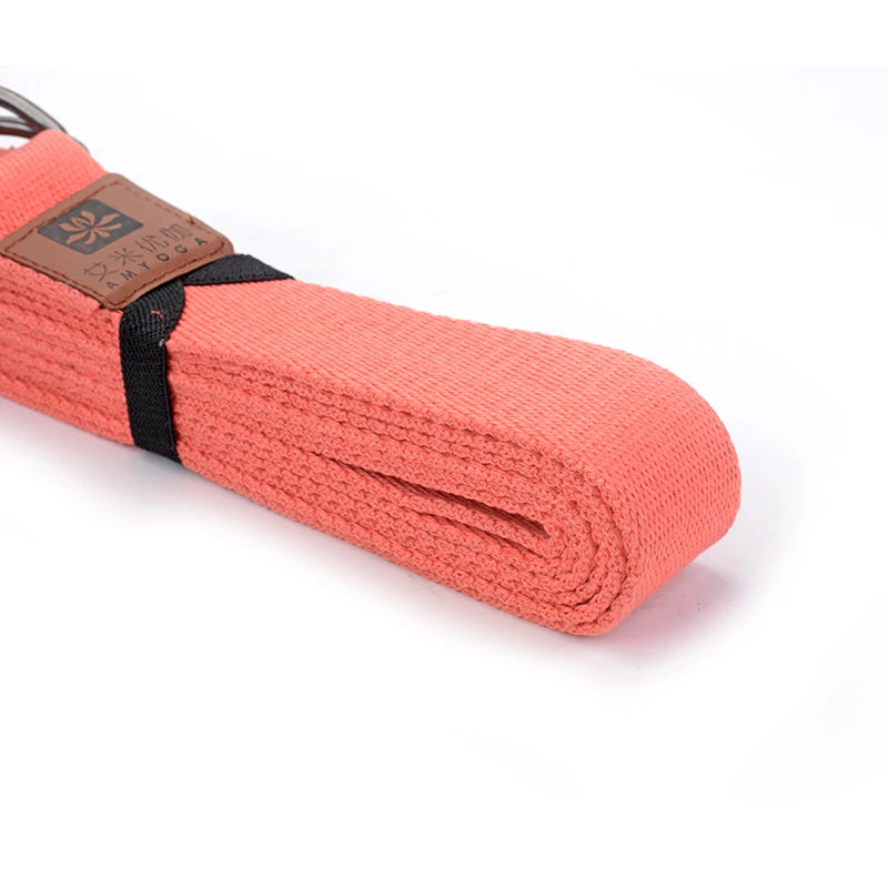 Premium Bomull Yogabelte med D-Ring
