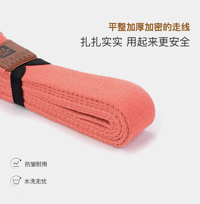 Premium Bomull Yogabelte med D-Ring