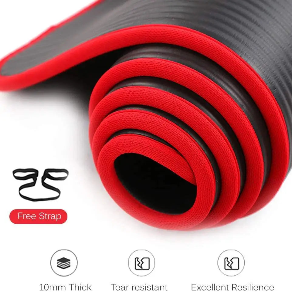Komfortabel 10mm Yogamatte med Bærebenk