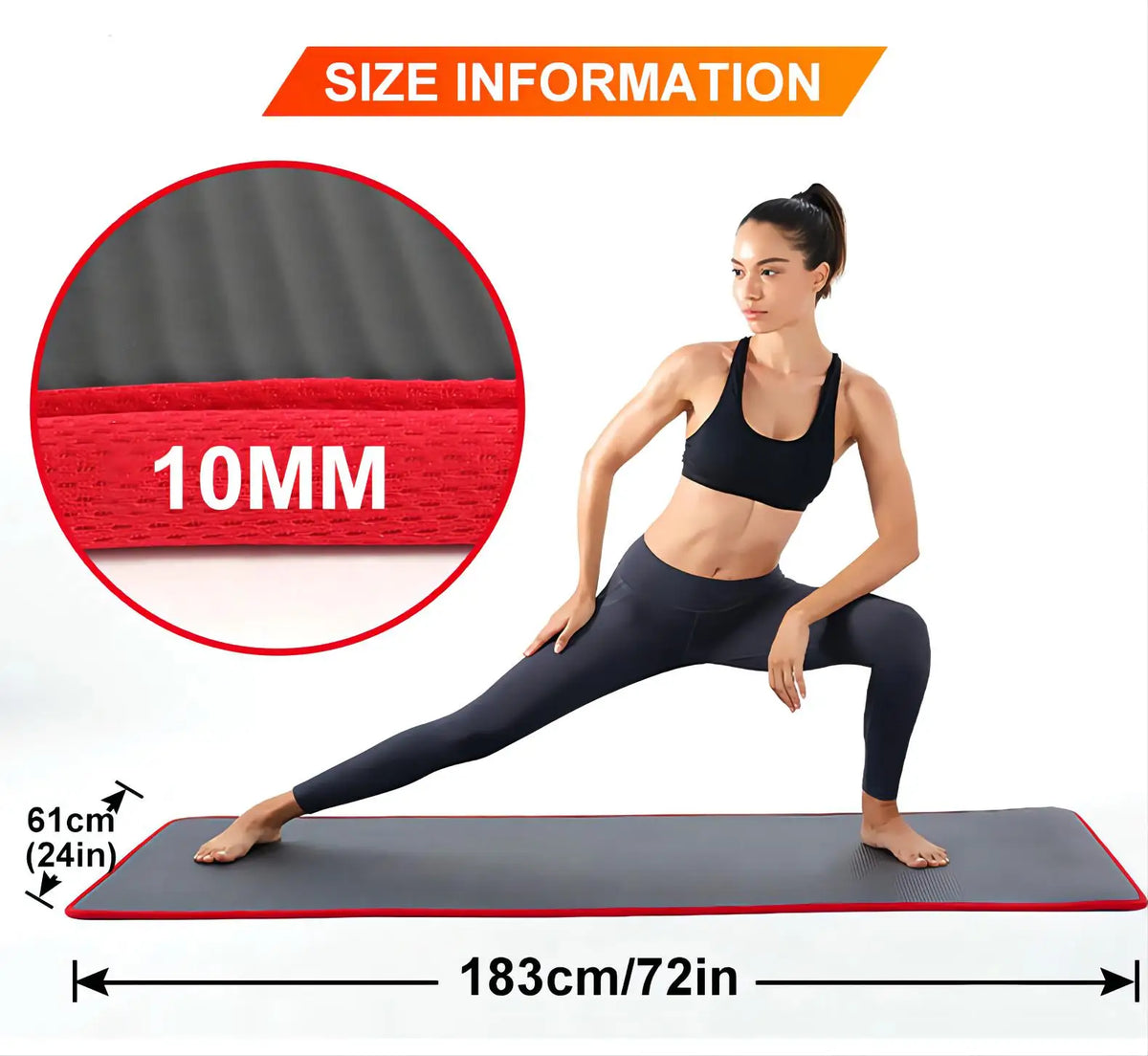Komfortabel 10mm Yogamatte med Bærebenk