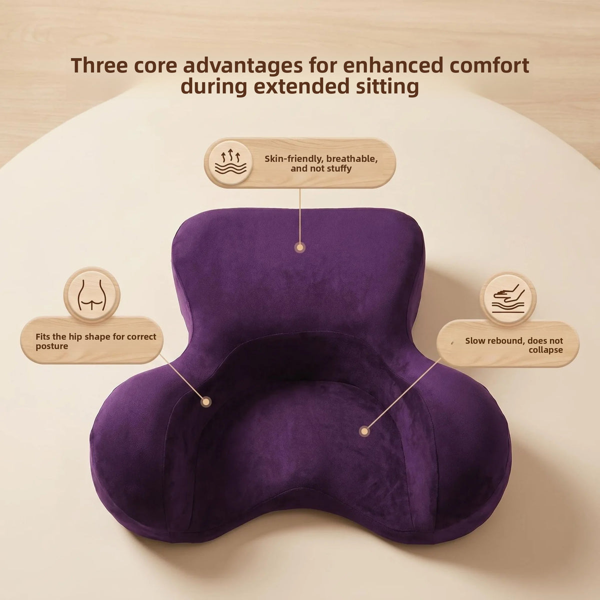 Ergonomisk Memory Foam Zafu Meditasjonspute