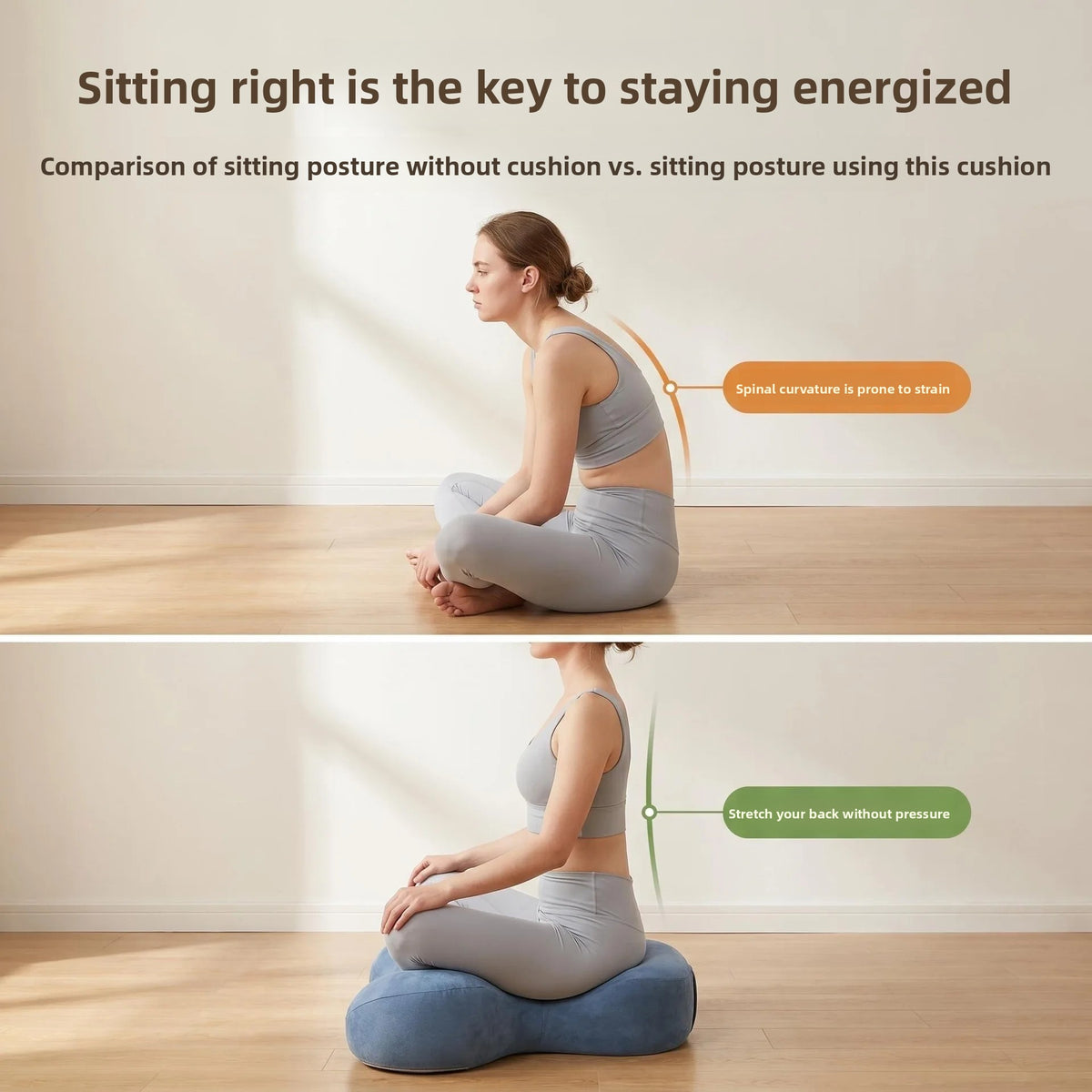 Ergonomisk Memory Foam Zafu Meditasjonspute