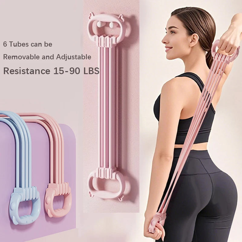 6-Stroppere Justerbart Yogabelte for Skulder & Rygg