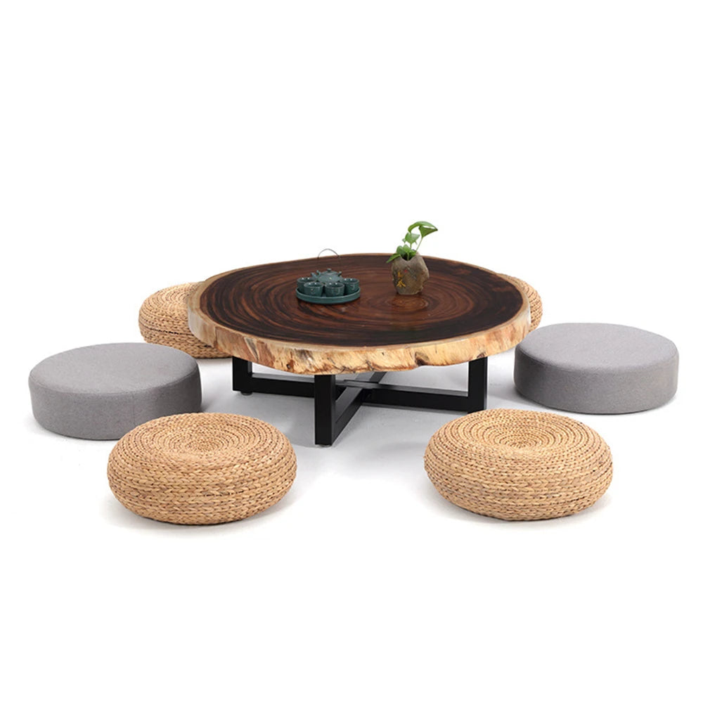 Ekte Vevd Strå Meditasjonspute / Futon