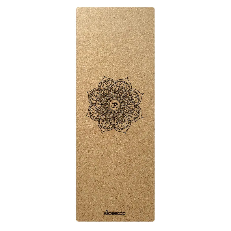 Sammenleggbar Yogamatte i Naturkork & Gummi (1mm)