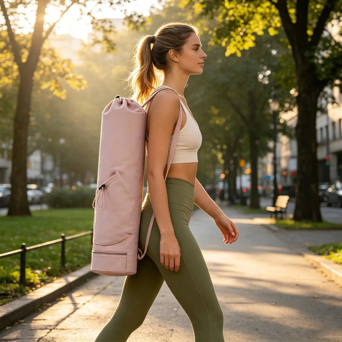 Vanntett Yogabag med Flaskelomme