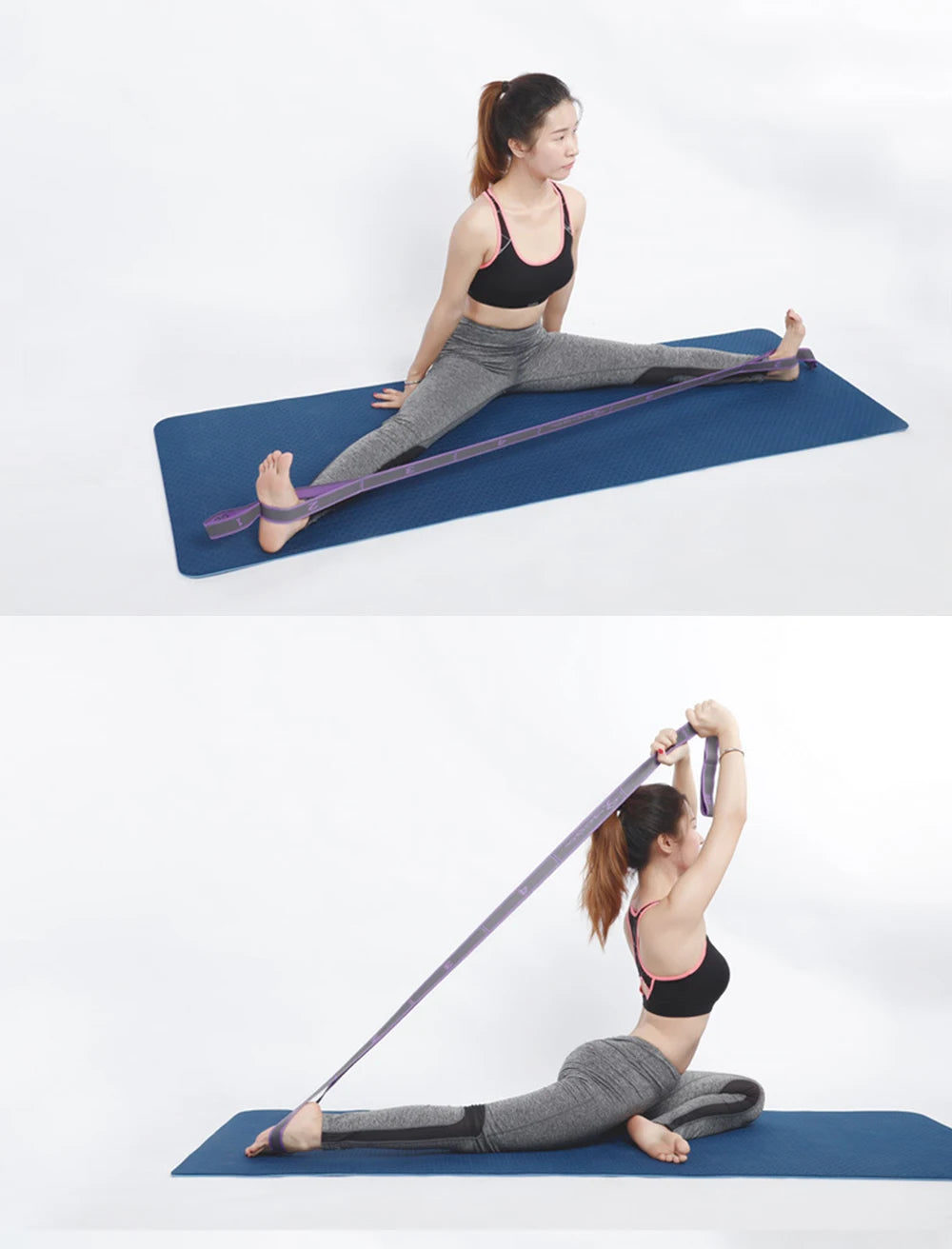 Flerseksjons Elastisk Yogabelte