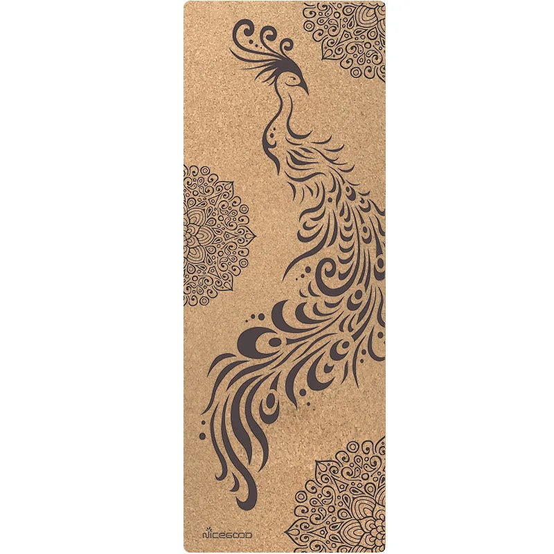 Sammenleggbar Yogamatte i Naturkork & Gummi (1mm)