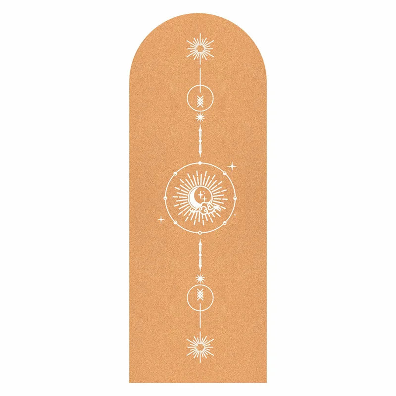 Bueformet Kork Yogamatte i Naturgummi (5mm)
