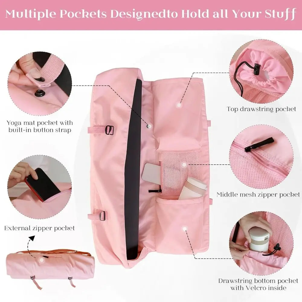Slitesterk Yogamattebag med Nettinglomme