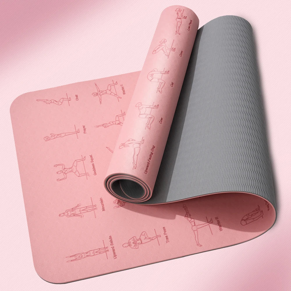 Miljøvennlig TPE Yogamatte (183x57 cm)