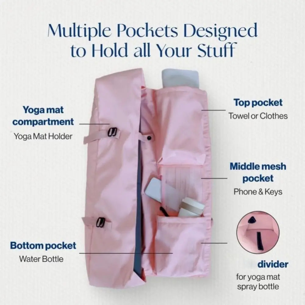 Slitesterk Yogamattebag med Nettinglomme