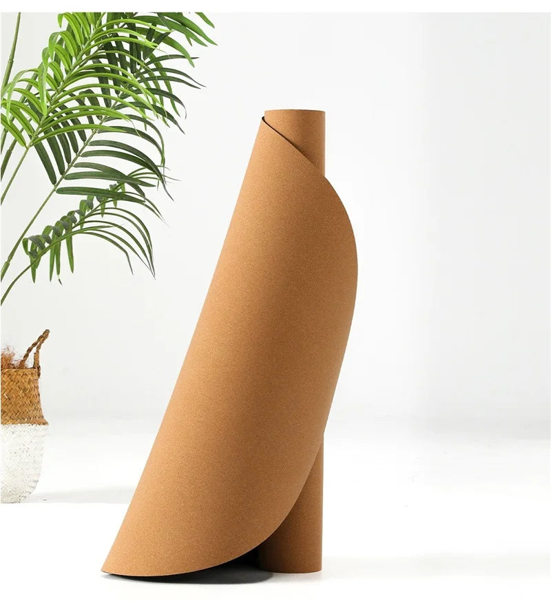 Bueformet Kork Yogamatte i Naturgummi (5mm)