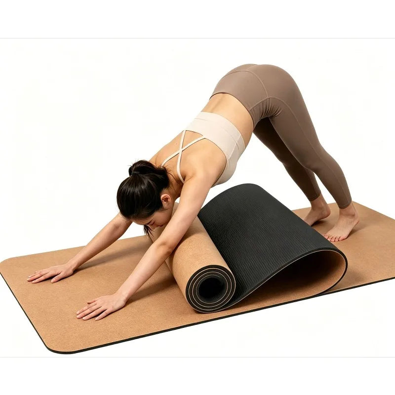 Ekstra Tykk Kork & TPE Yogamatte (6mm)