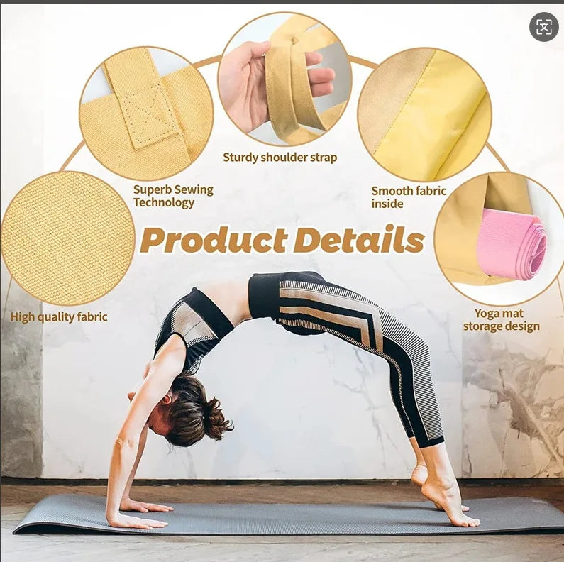 Klassisk Kanvas Yogabag / Nettingveske