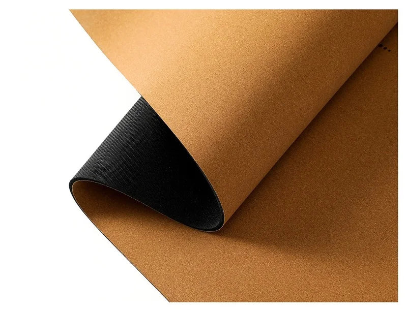 Bueformet Kork Yogamatte i Naturgummi (5mm)