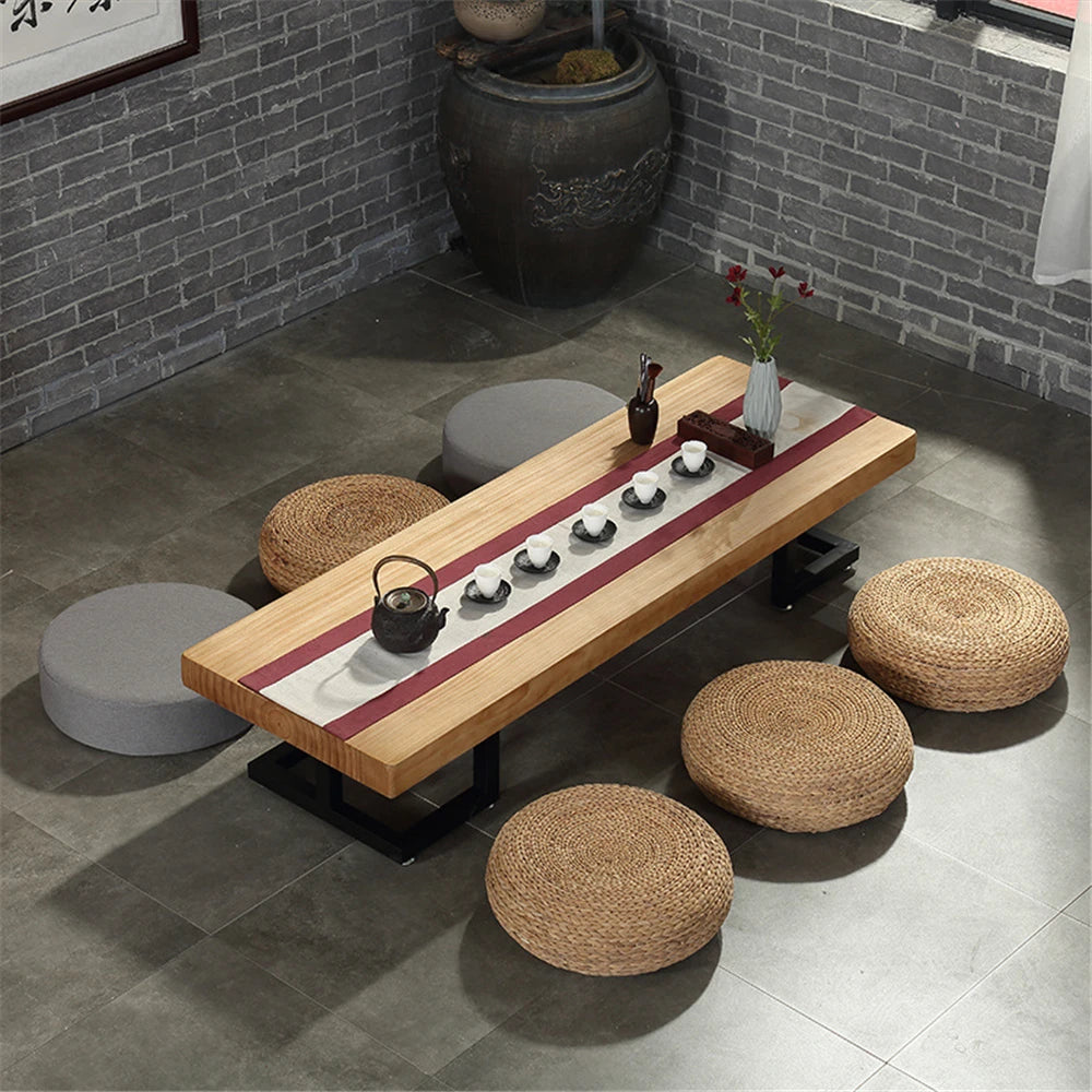 Ekte Vevd Strå Meditasjonspute / Futon