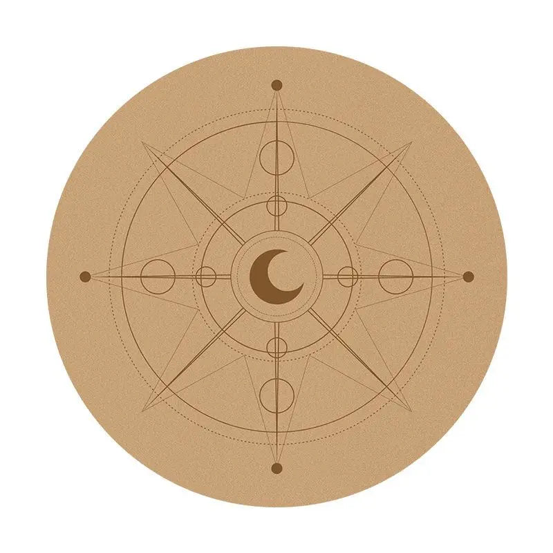 Rund Yogamatte i Naturgummi og Kork (68 cm)
