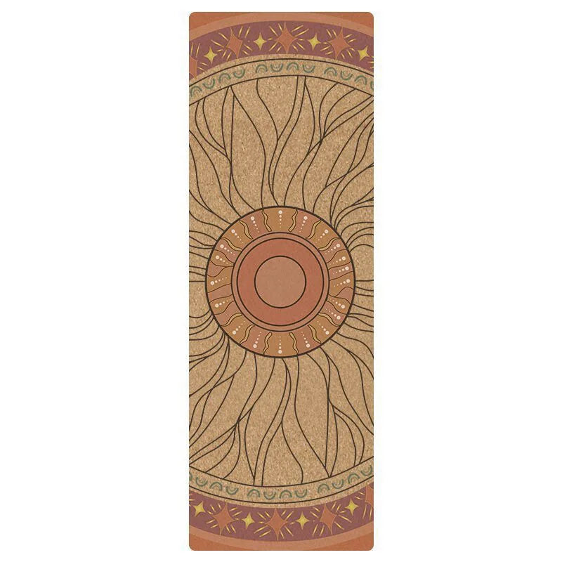 Sammenleggbar Yogamatte i Naturkork & Gummi (1mm)