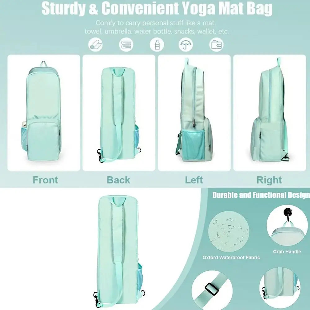 Lettvekt Vanntett Yogamattebag med Sidelomme
