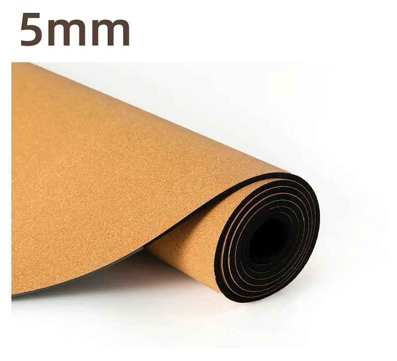 Bueformet Kork Yogamatte i Naturgummi (5mm)