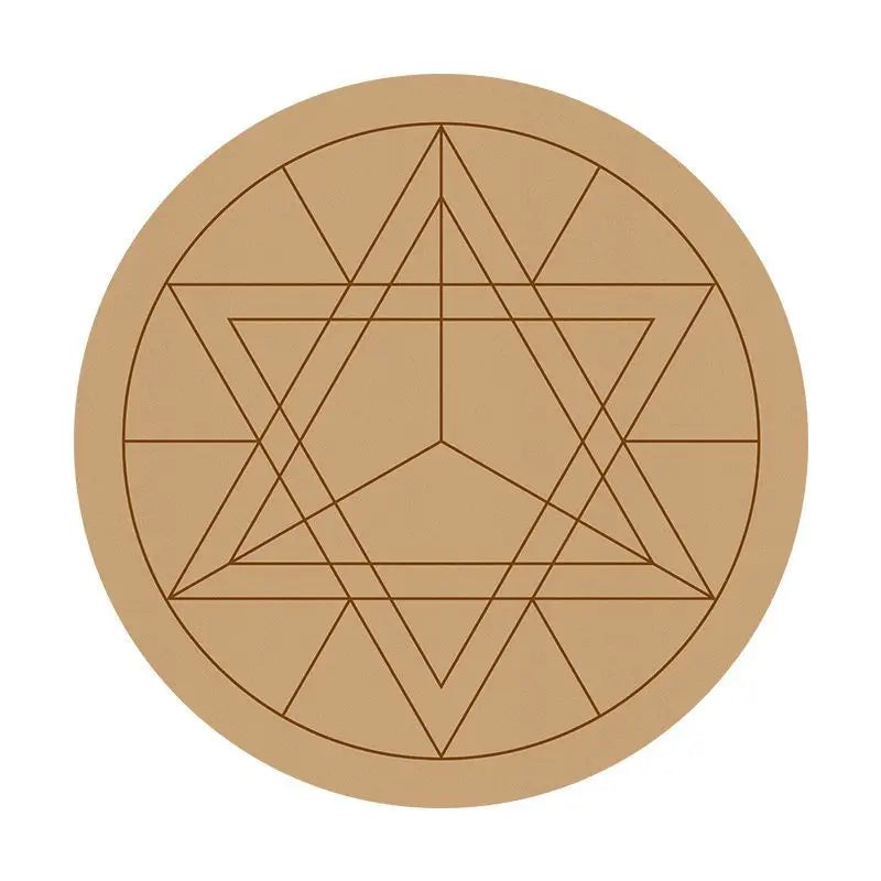 Rund Yogamatte i Naturgummi og Kork (68 cm)