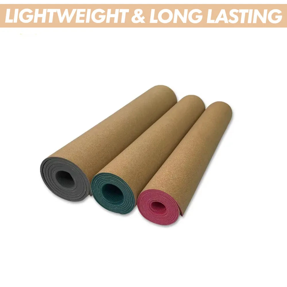 Klassisk Kork & TPE Yogamatte (5mm)