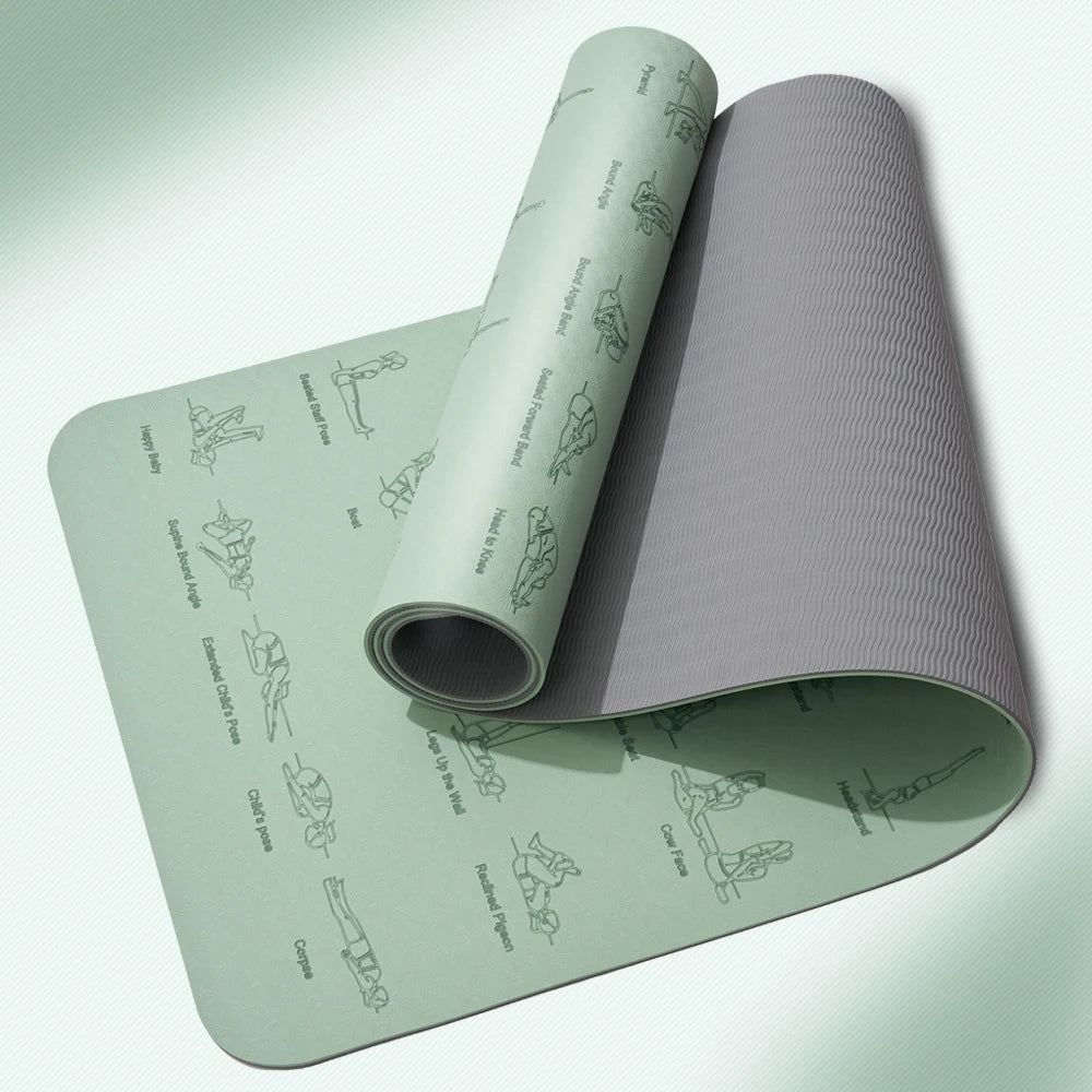 Miljøvennlig TPE Yogamatte (183x57 cm)