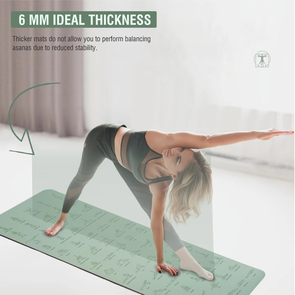 Miljøvennlig TPE Yogamatte (183x57 cm)