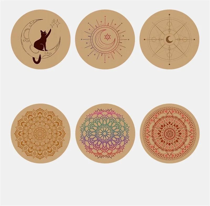 Rund Yogamatte i Naturgummi og Kork (68 cm)