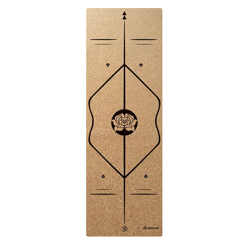Sammenleggbar Yogamatte i Naturkork & Gummi (1mm)