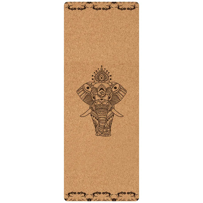 Sammenleggbar Yogamatte i Naturkork & Gummi (1mm)